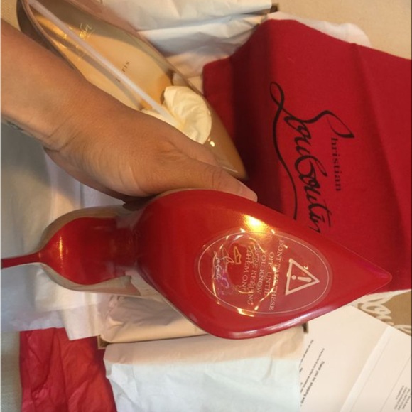 Christian Louboutin | 100mm Pumps | Patent | Nude - Picture 3 of 7